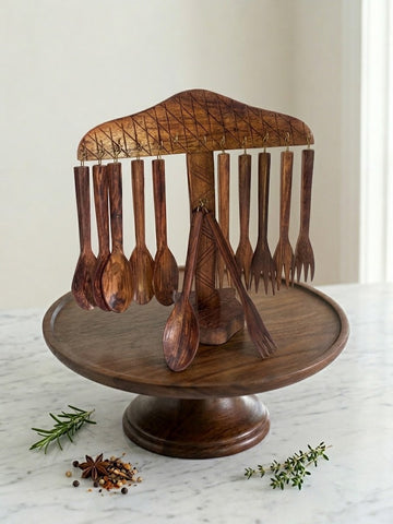 Elegant Spoon Set & Stand