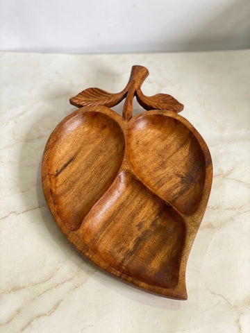 Wooden Decorative Leaf Serving Dish 🍂
