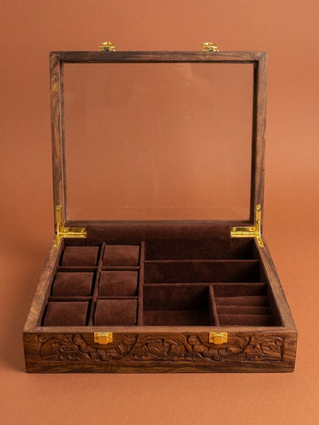 Carved Wooden Storage/Jewelry Box