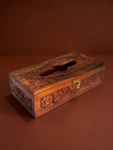 Handcrafted Wooden Tissue Box