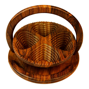 wooden dry fruit basket