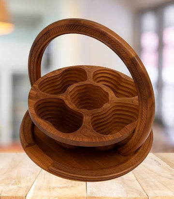 wooden dryfruit basket